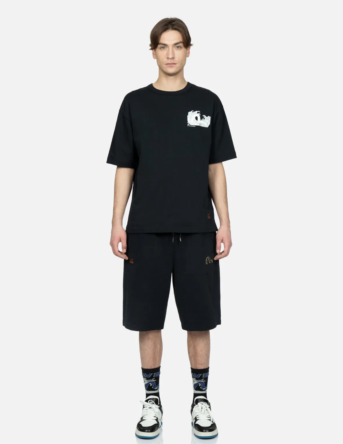 Fan-shape Godhead Embroidery Sweat Shorts sold by Evisu product image thumbnail 5