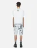 Seagull and Kamon Embroidered Camouflage Print Shorts sold by Evisu