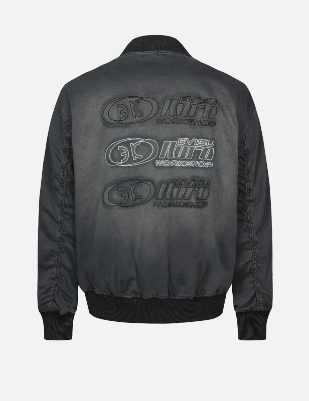 Multiple Logo Embroideries MA-1 Bomber Jacket sold by Evisu