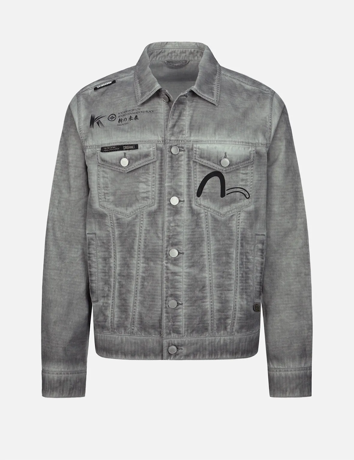 Logo Print Garment Dye Jacket sold by Evisu product image thumbnail 2