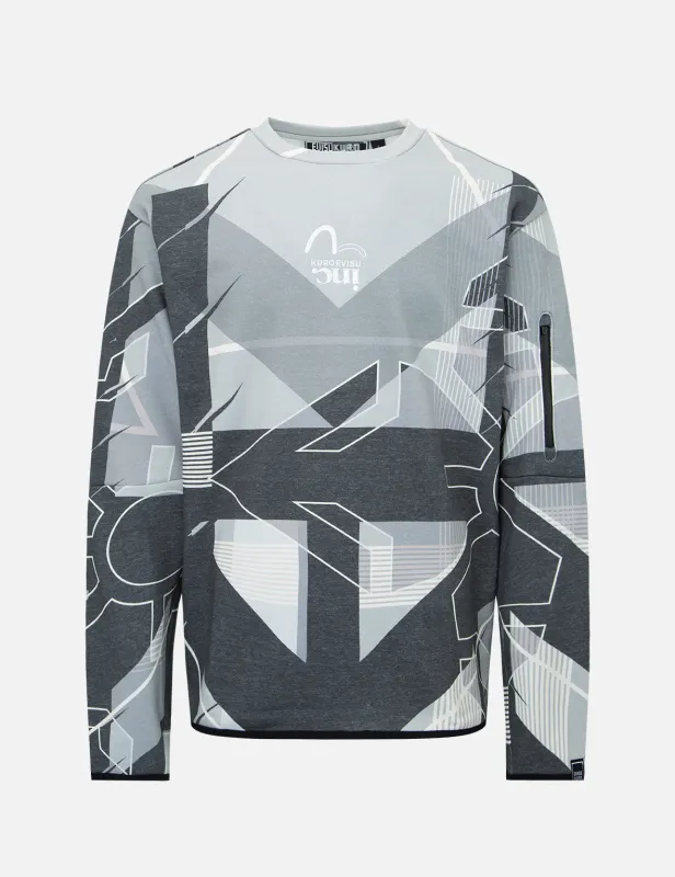 Kamon Camo Print Sweatshirt sold by Evisu