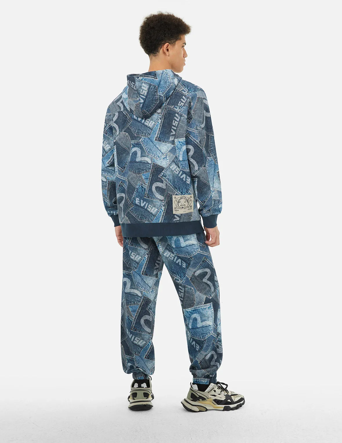 Allover Logo and Seagull Pocket Digital Print Loose Fit Sweatpants sold by Evisu product image thumbnail 4