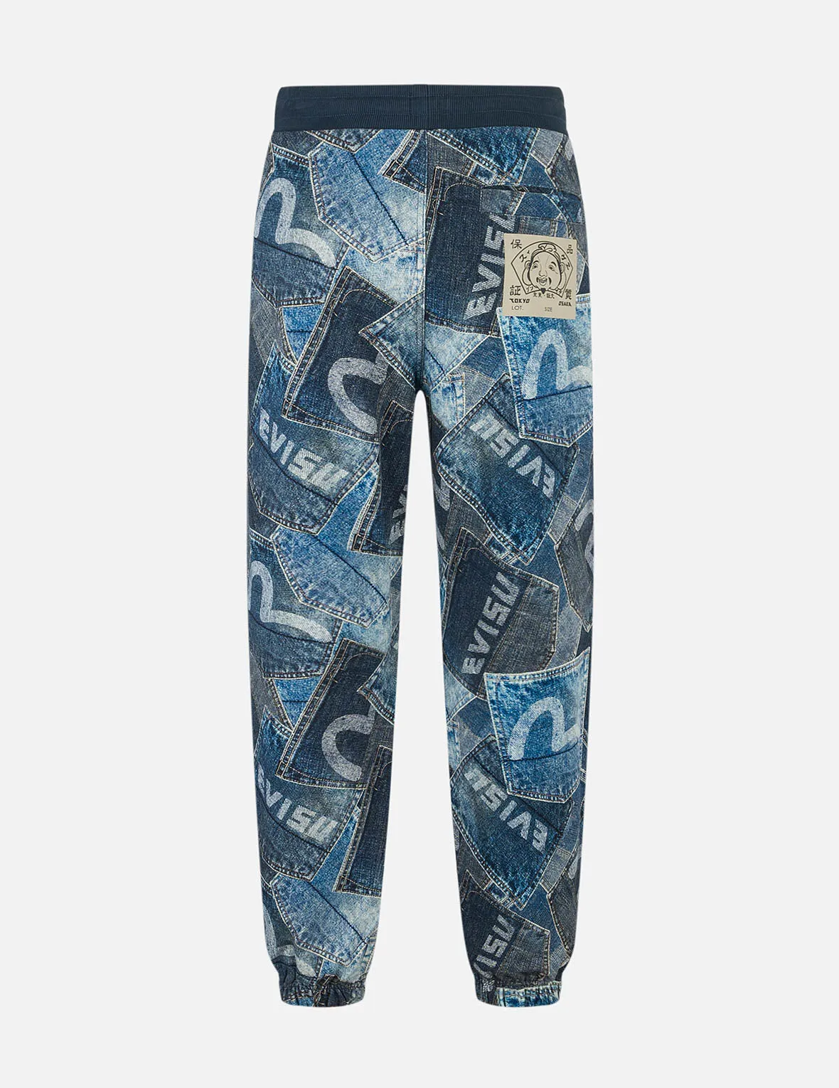 Allover Logo and Seagull Pocket Digital Print Loose Fit Sweatpants sold by Evisu