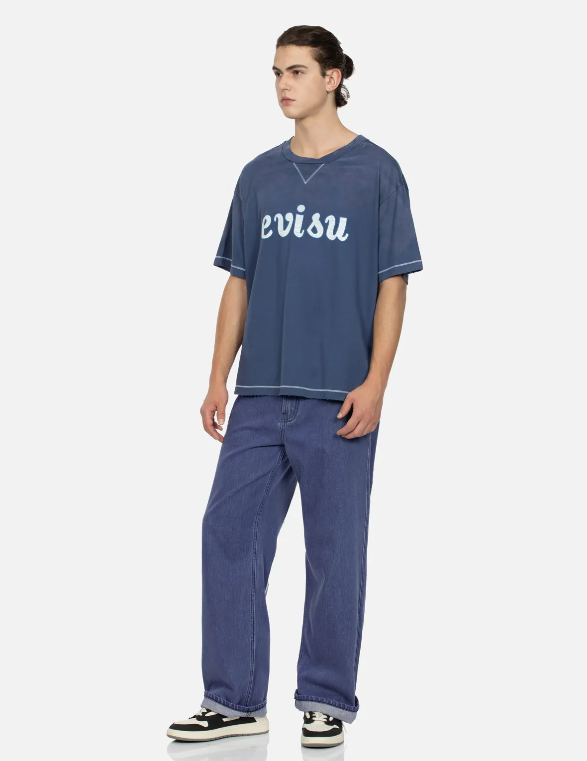 Logo Print Boxy T-shirt sold by Evisu product image thumbnail 5