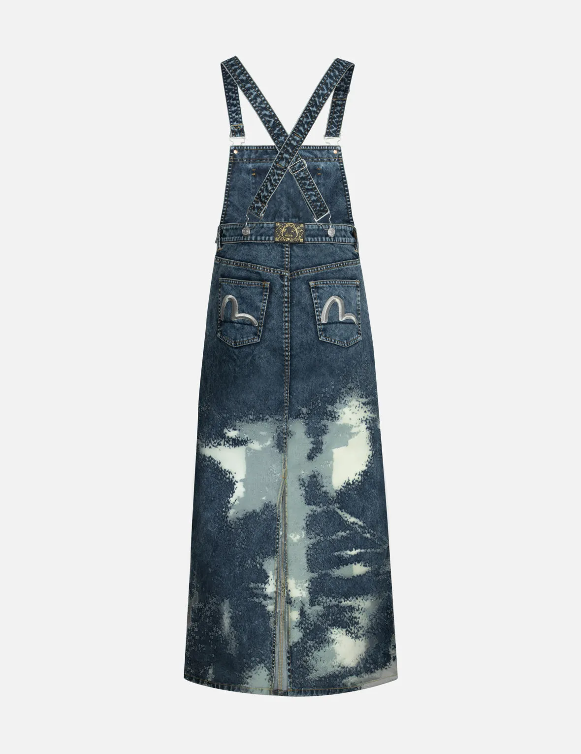Seagull Embroidery Fashion Fit Burn-Out Denim Skirt sold by Evisu product image thumbnail 2