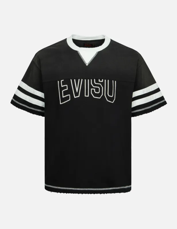 Logo Embroidery Paneling Boxy T-shirt sold by Evisu
