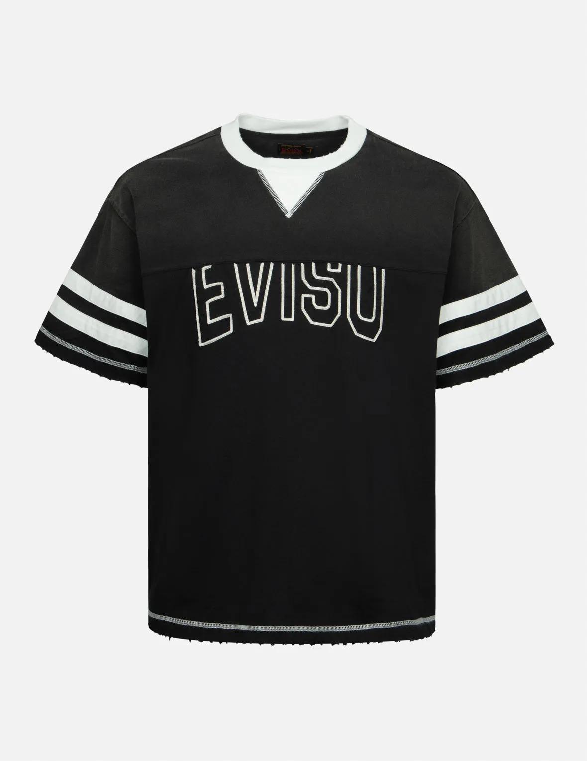 Logo Embroidery Paneling Boxy T-shirt sold by Evisu