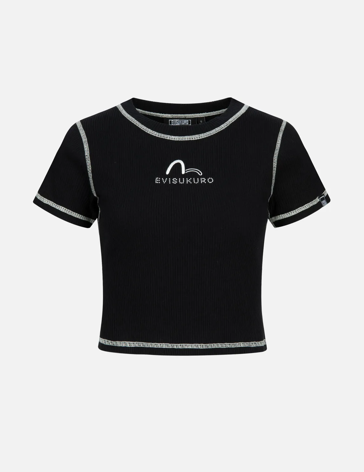 Seagull Embroidery Stud Slim Knit Top sold by Evisu