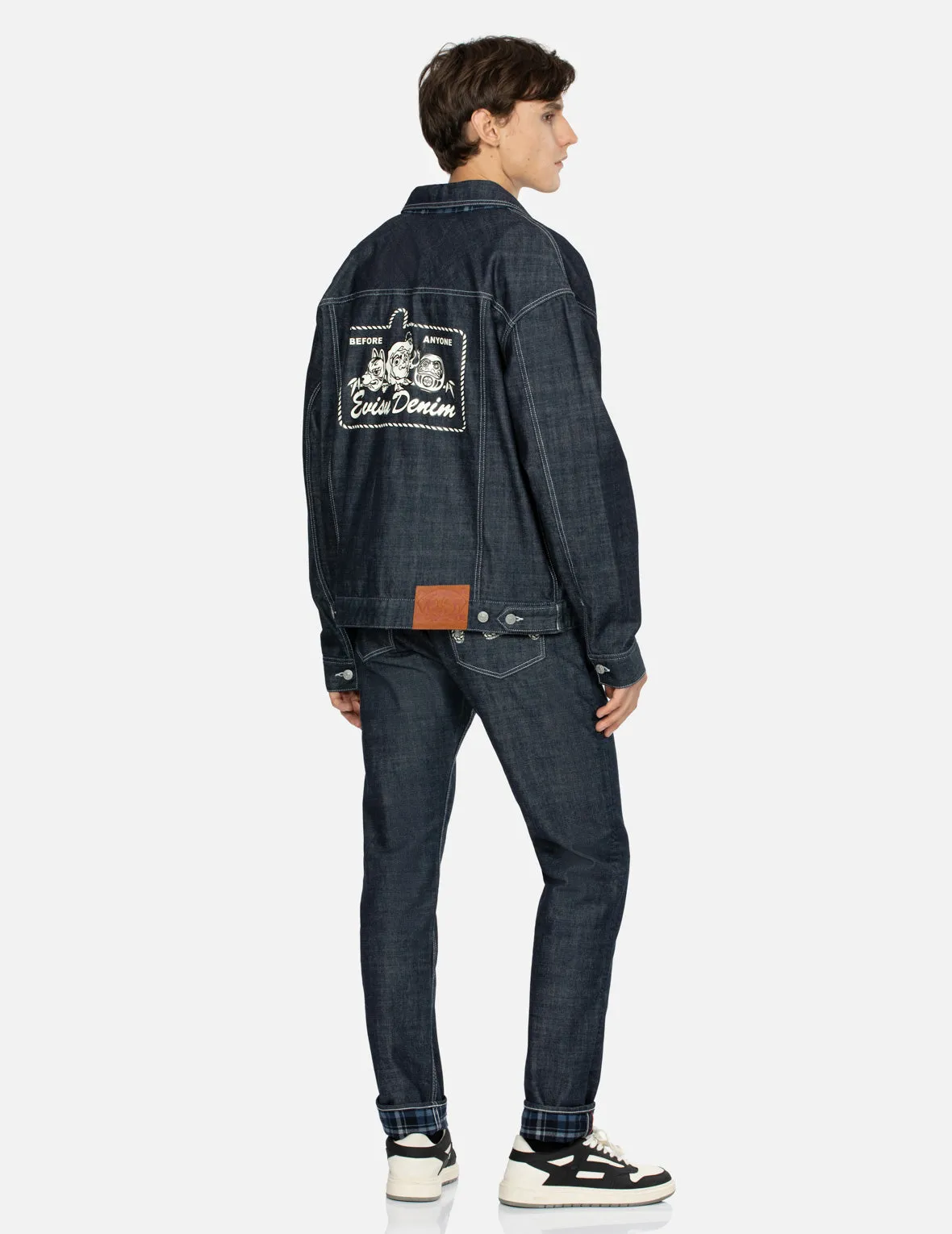 Rope-pattern Seagull Print Carrot Fit Denim Jeans #2017 sold by Evisu product image thumbnail 3