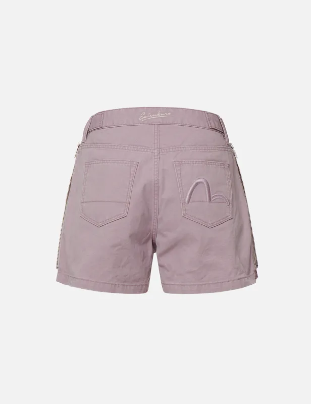 Pigment-dyed Shorts with Side Zippers sold by Evisu