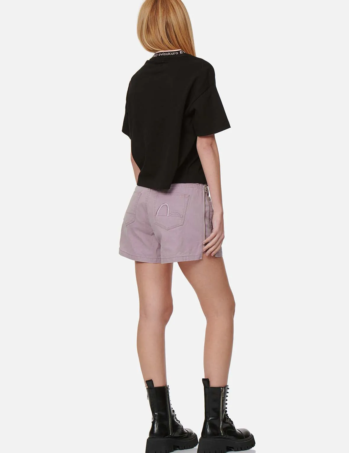 Pigment-dyed Shorts with Side Zippers sold by Evisu product image thumbnail 5