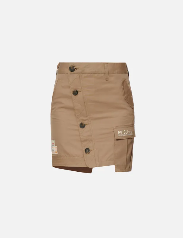 Button-up Asymmetric Skirt sold by Evisu