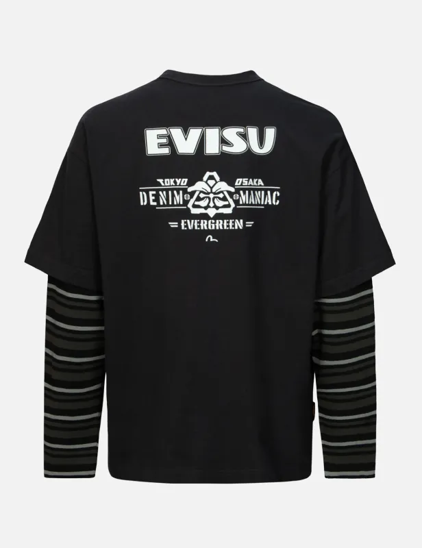 2-in-1 Multi-Print Loose Fit T-shirt sold by Evisu