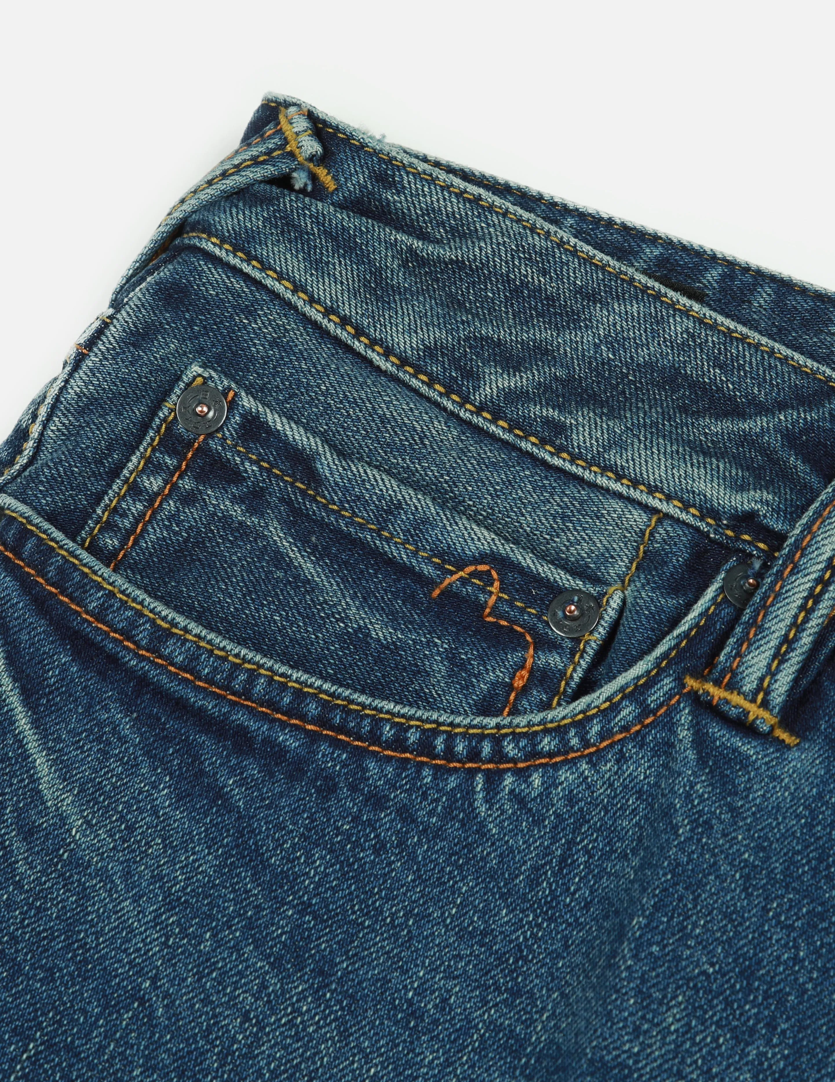 Allover Godhead Print and Seagull Embroidery Relax Fit Denim Shorts sold by Evisu product image thumbnail 4