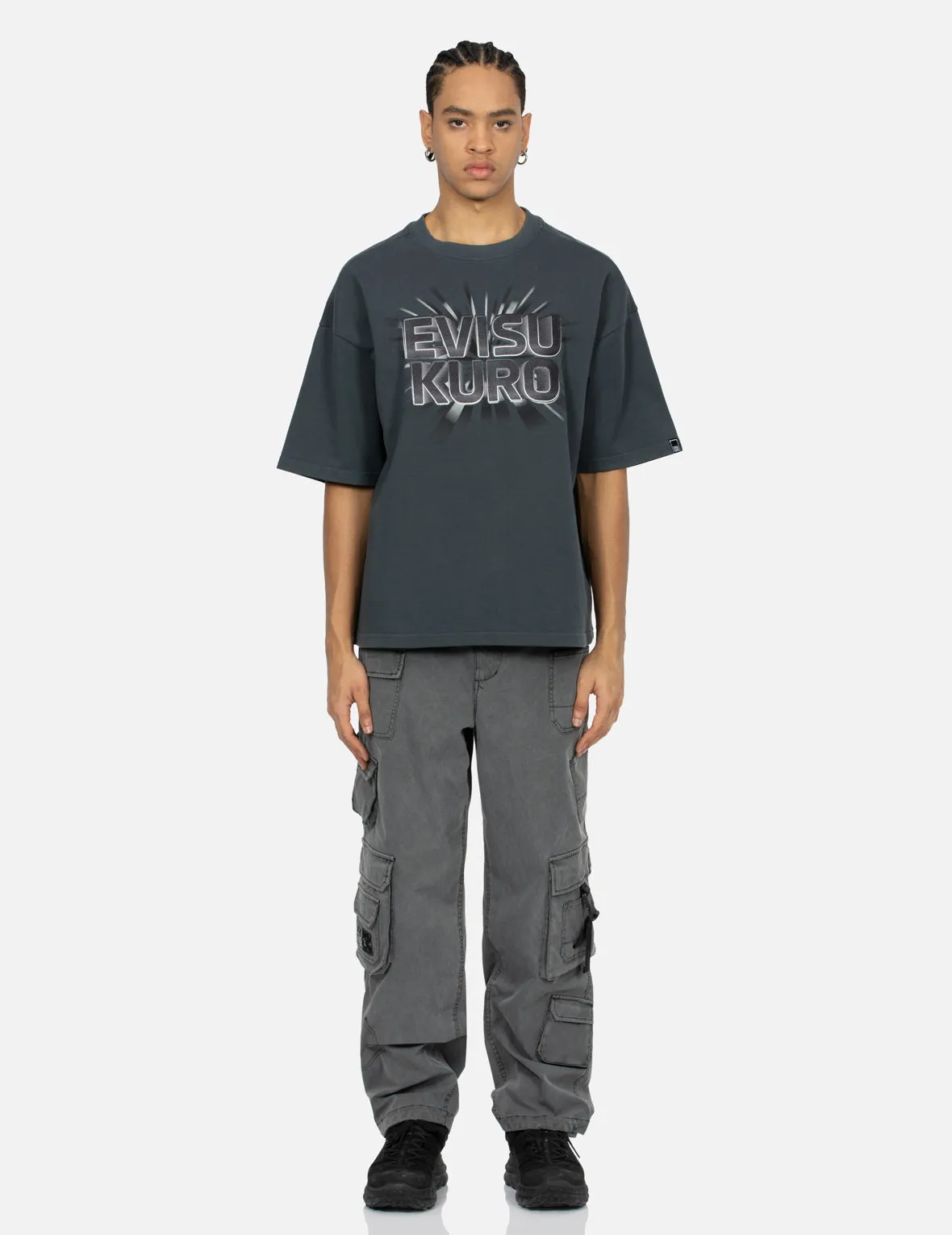 3D Logo Print Oversized Short-Sleeve Sweatshirt sold by Evisu product image thumbnail 5