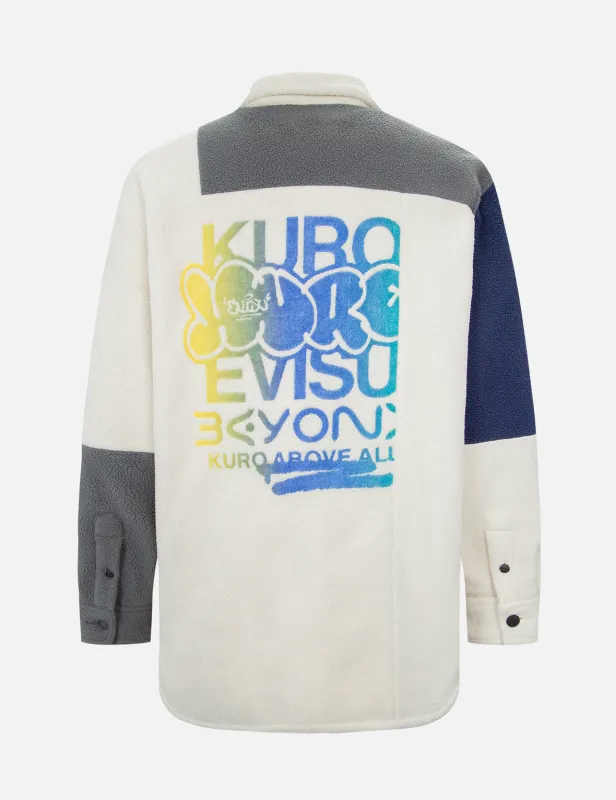 Colorblock Fleece Shirt Jacket sold by Evisu