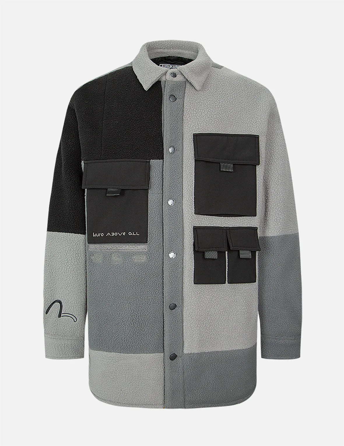 Colorblock Fleece Shirt Jacket sold by Evisu product image thumbnail 4
