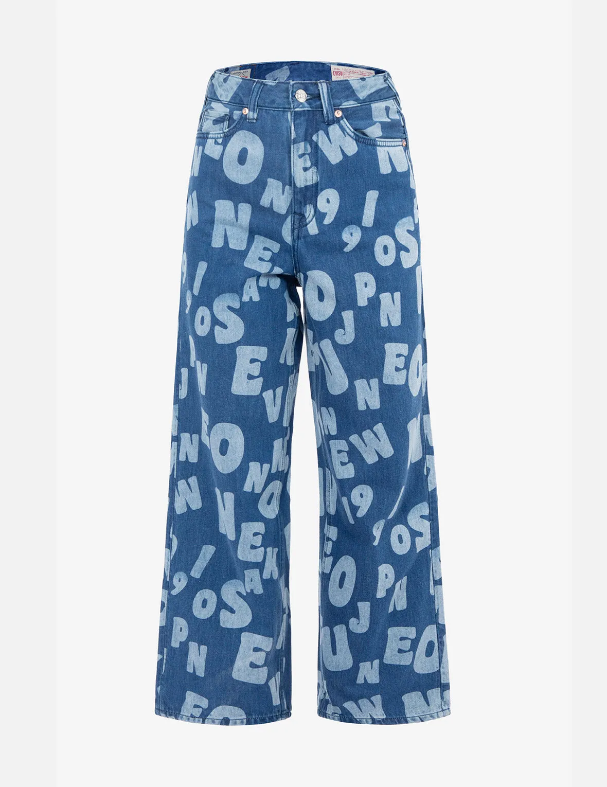 Allover Text Discharge Print Loose-Fit Jeans sold by Evisu product image thumbnail 2
