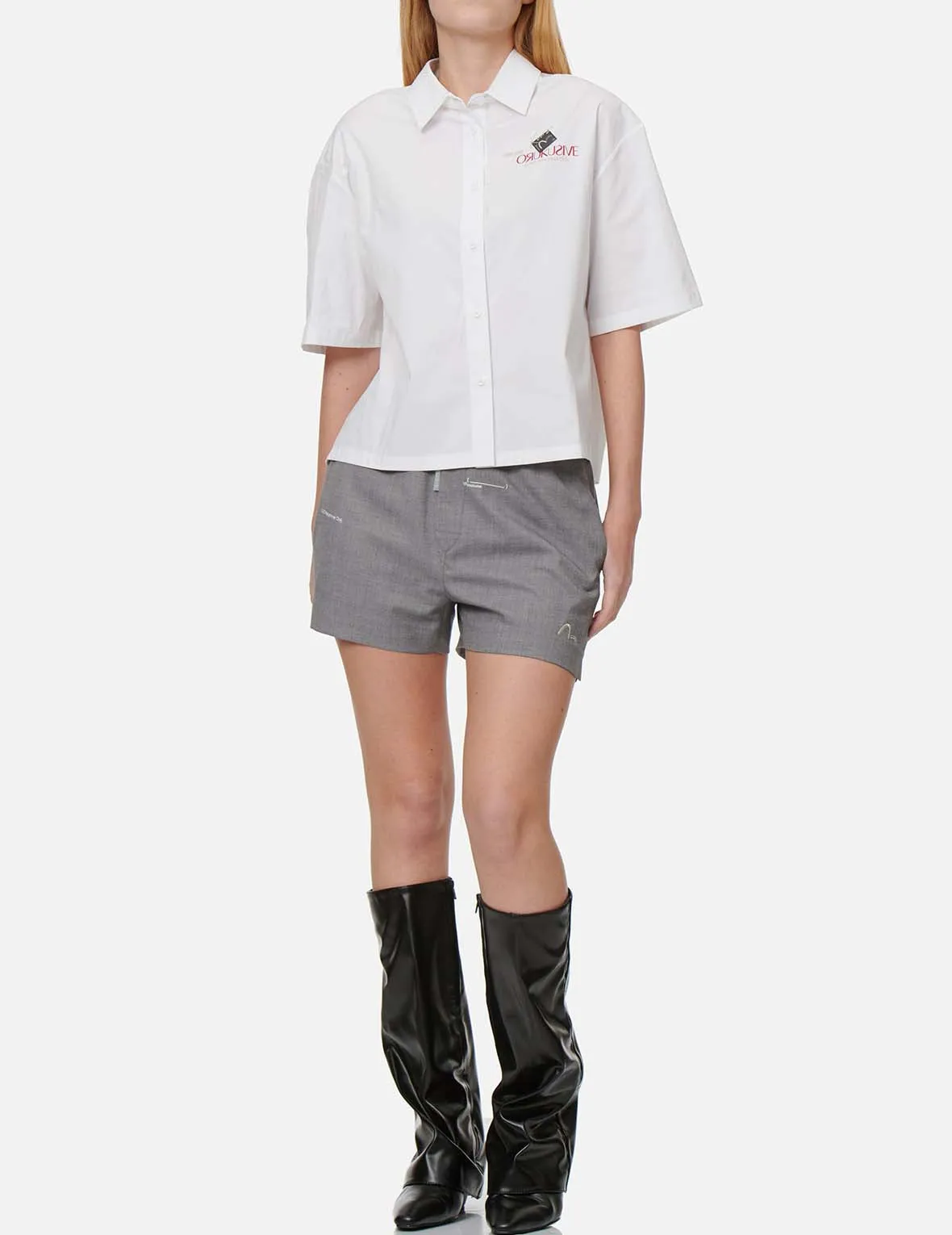 Seagull Tag Cropped Shirt sold by Evisu product image thumbnail 5