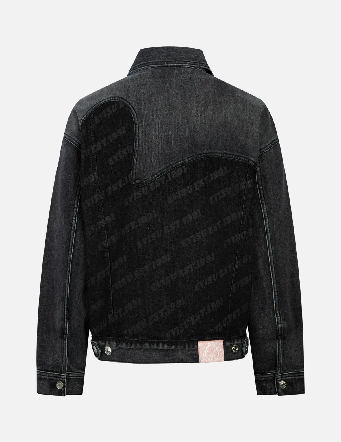 Seagull Embroidery with Logo-pattern Panelled Fashion Fit Denim Jacket sold by Evisu product image thumbnail 2