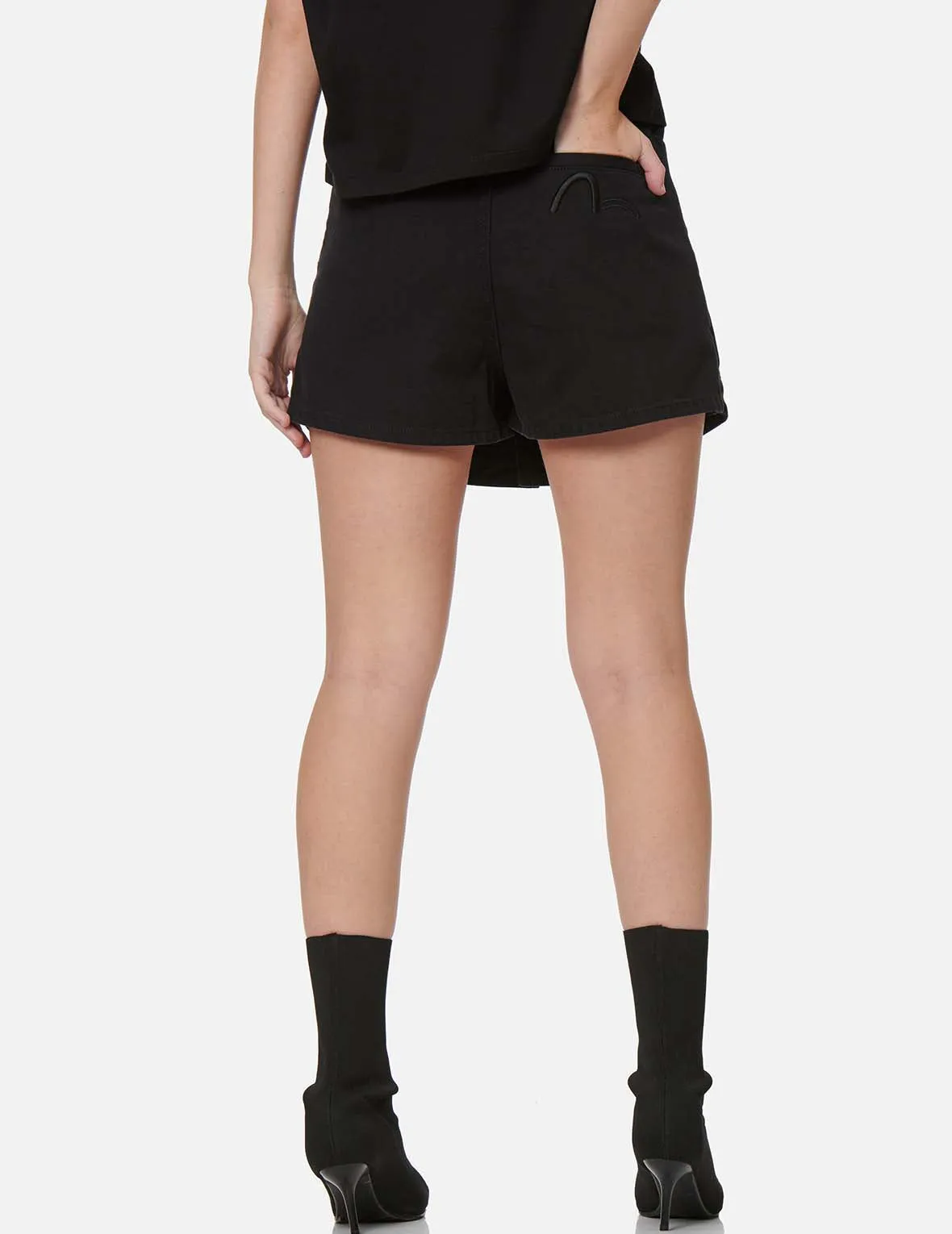 Seagull Embroidery Denim Skort sold by Evisu product image thumbnail 4