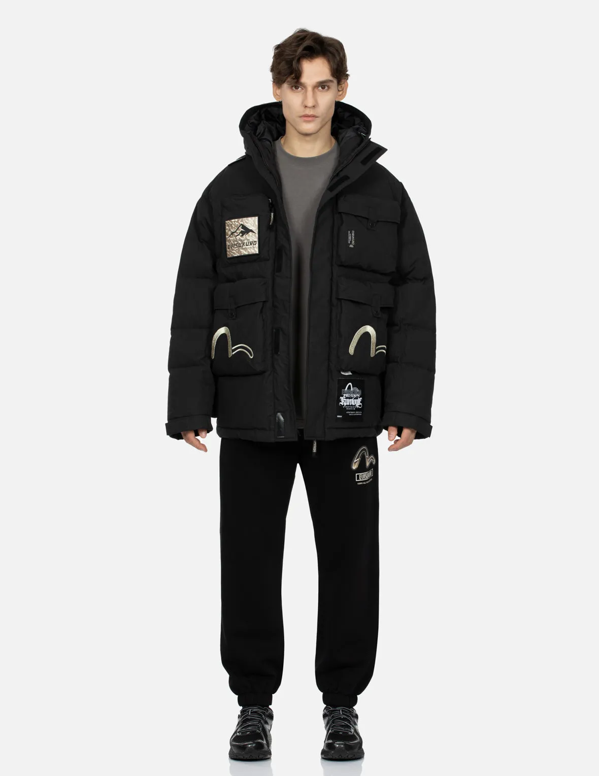 Metallic Effect Logo Relax Fit Sweatpants sold by Evisu product image thumbnail 5