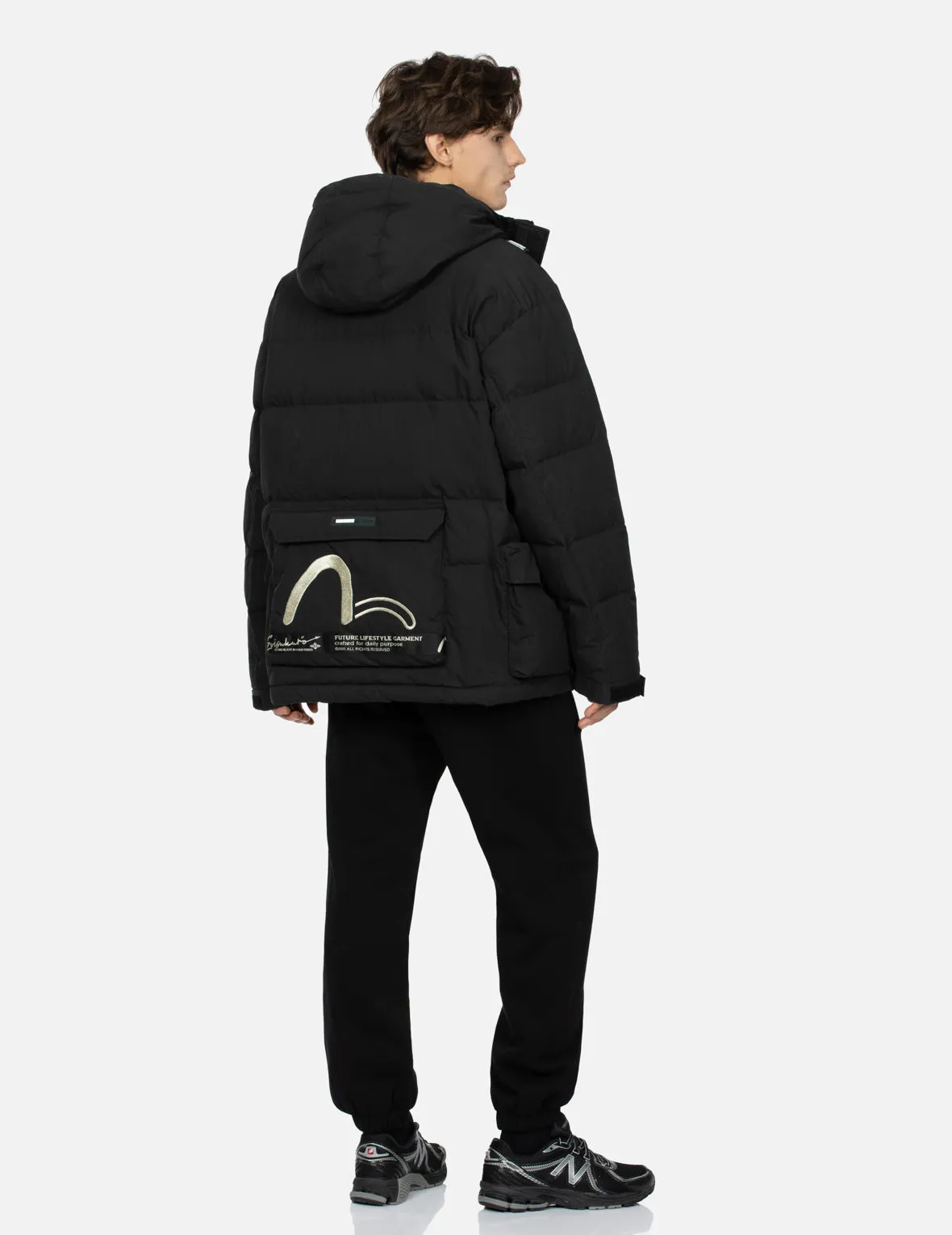 Metallic Effect Logo Relax Fit Sweatpants sold by Evisu product image thumbnail 4