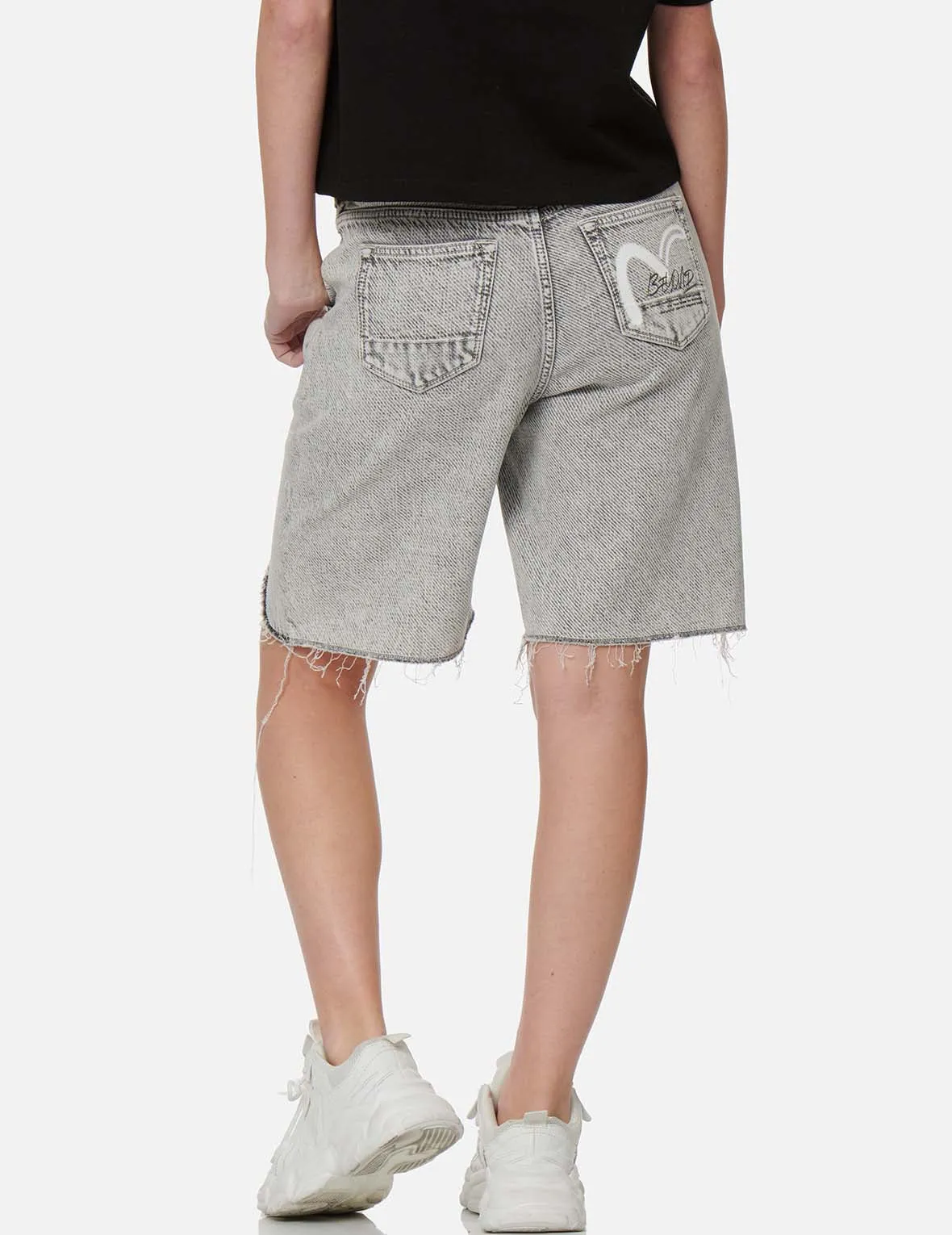 Distressed Bermuda Denim Shorts sold by Evisu product image thumbnail 4