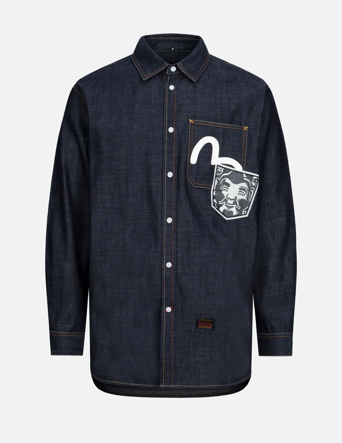 Daicock Print Relax Fit Denim shirt sold by Evisu