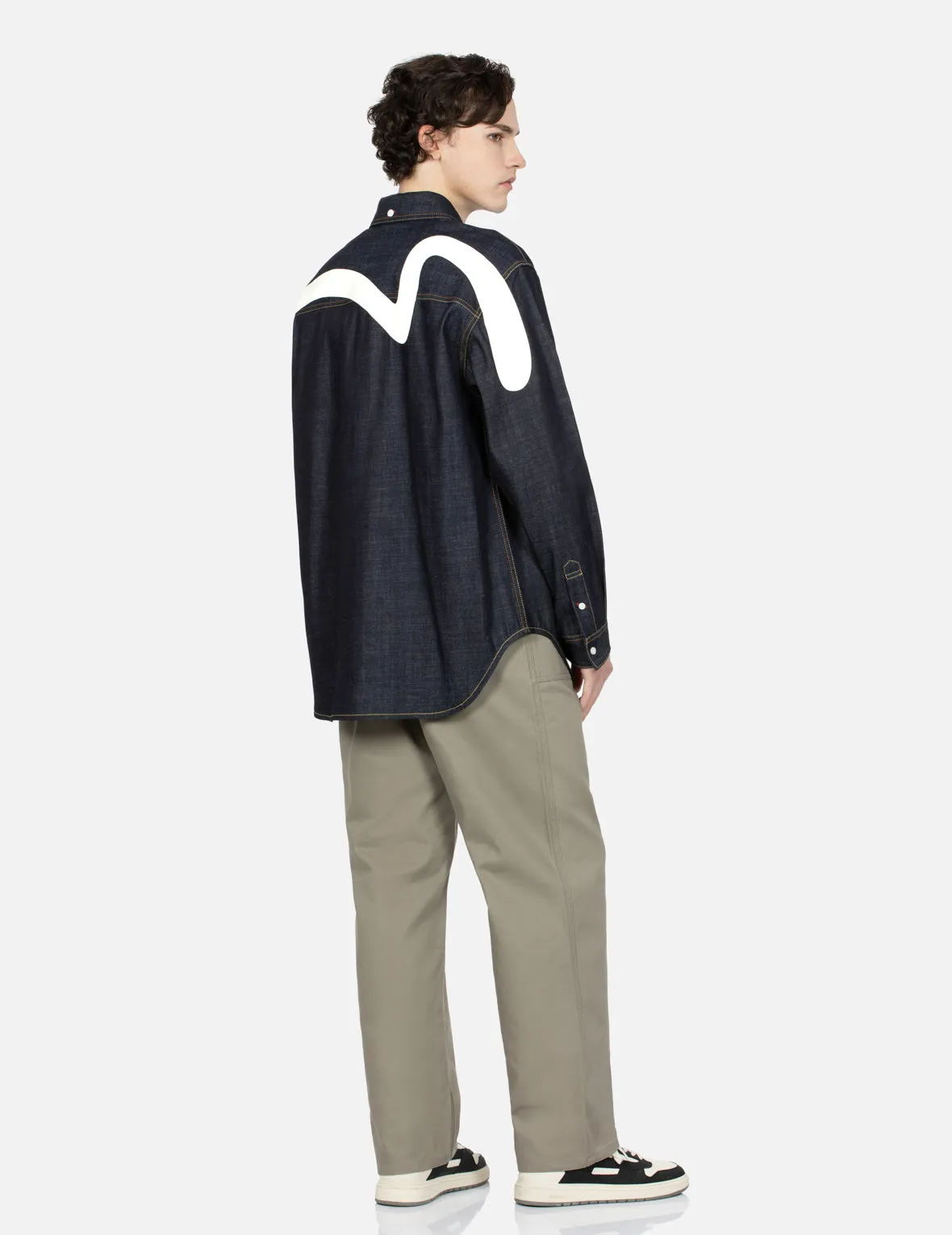 Daicock Print Relax Fit Denim shirt sold by Evisu product image thumbnail 4