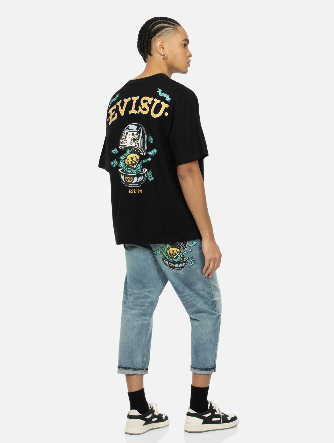 Diamond Daruma Print Loose Fit T-shirt sold by Evisu product image thumbnail 5