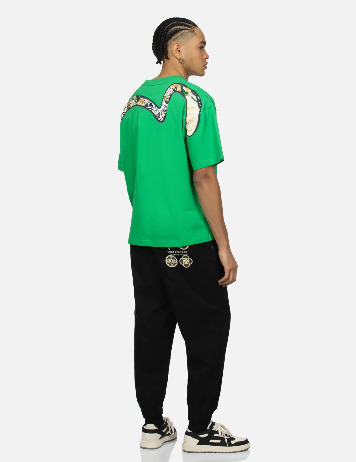 Multi-Hanafuda Daruma and Daicock Print Loose Fit T-shirt sold by Evisu product image thumbnail 5