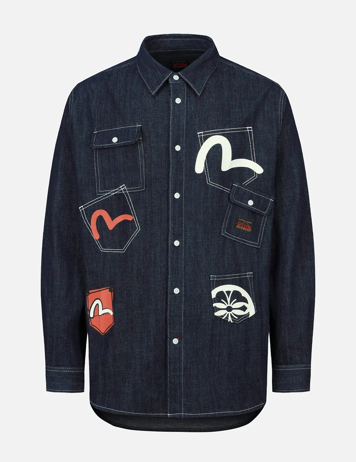 Multi-Pocket Denim Shirt sold by Evisu