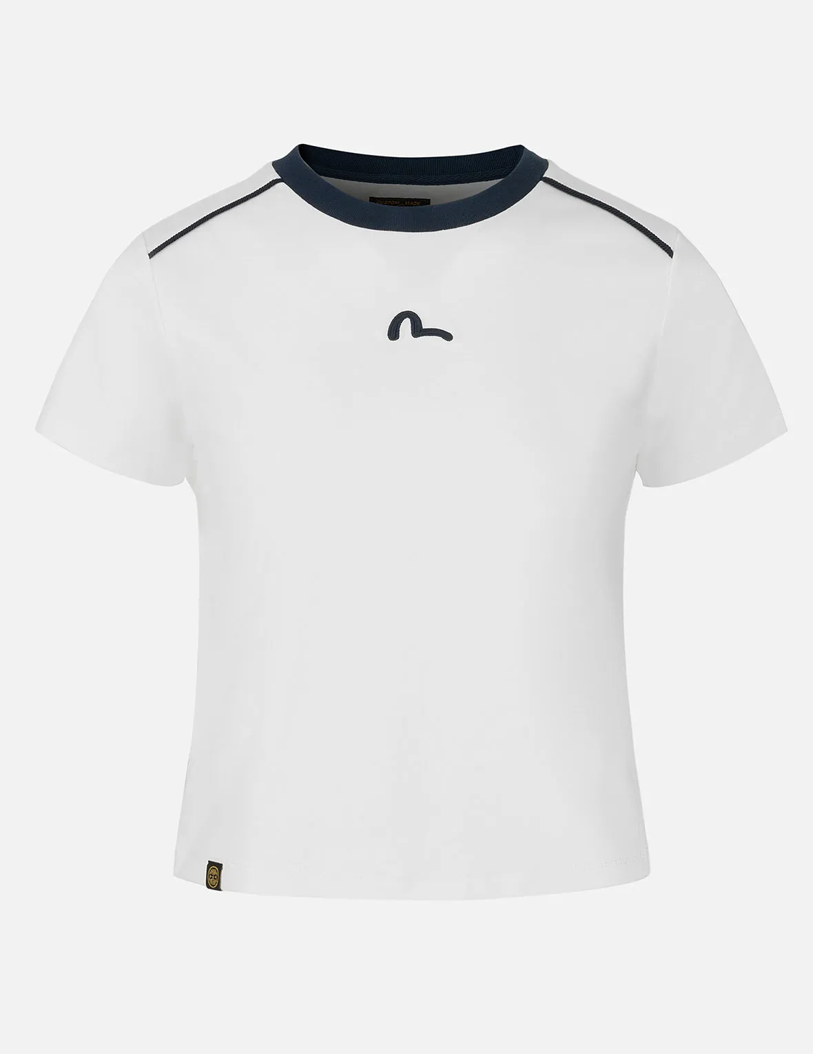 Contrast 3D Seagull and Slogan Embroidery Slim Fit T-Shirt sold by Evisu product image thumbnail 2