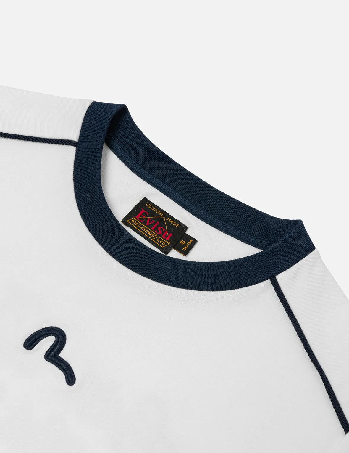 Contrast 3D Seagull and Slogan Embroidery Slim Fit T-Shirt sold by Evisu product image thumbnail 5