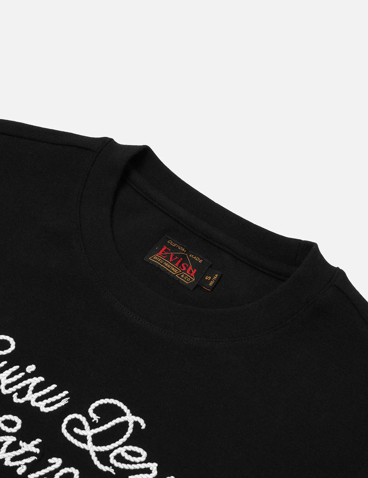 Rope Twist Slogan Embroidery Boyfriend T-Shirt sold by Evisu product image thumbnail 4