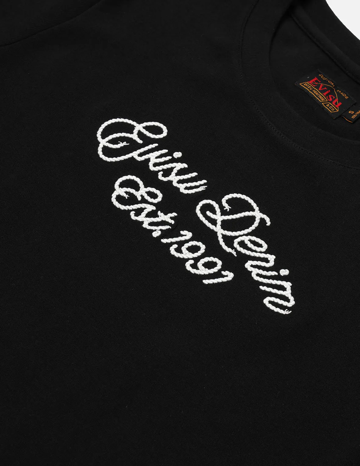 Rope Twist Slogan Embroidery Boyfriend T-Shirt sold by Evisu product image thumbnail 3