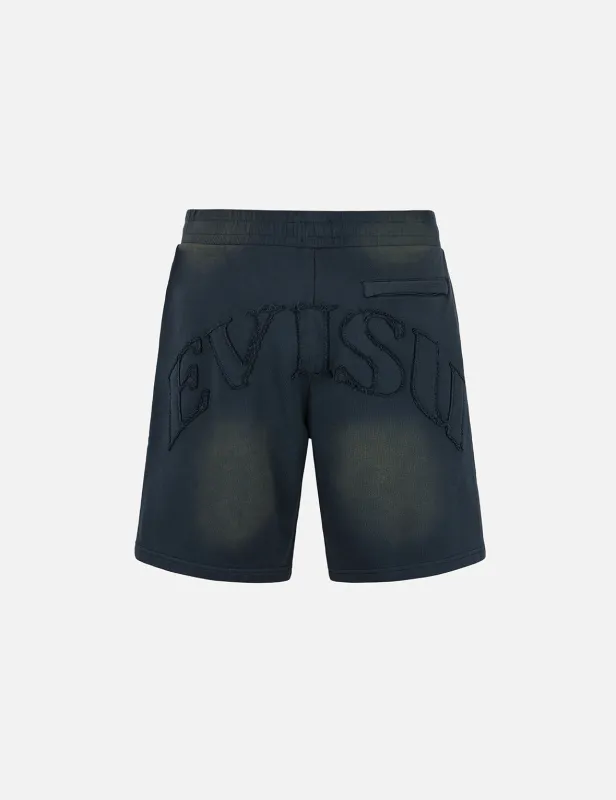 Logo Appliqué Embroidery Heavy Washed Fashion Fit Sweatshorts sold by Evisu
