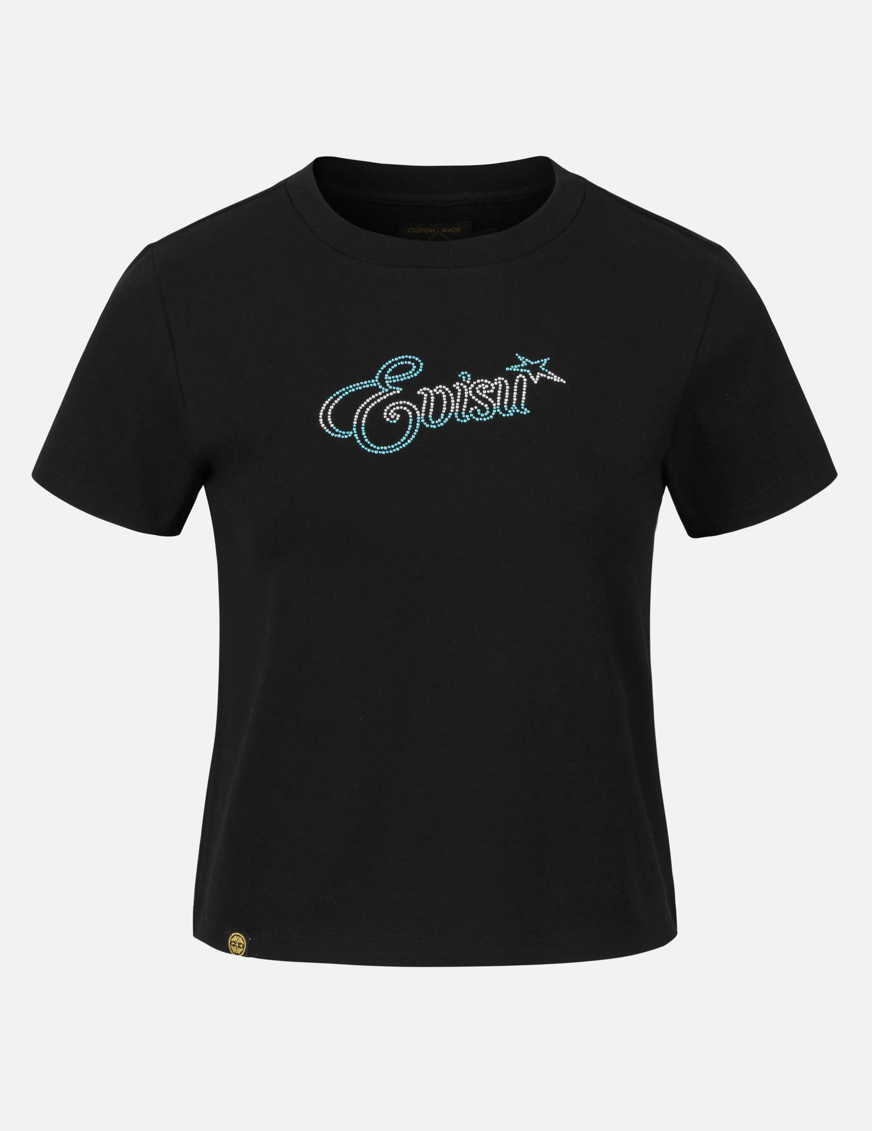 Logo and Starfish Rhinestone Slim Fit T-Shirt sold by Evisu