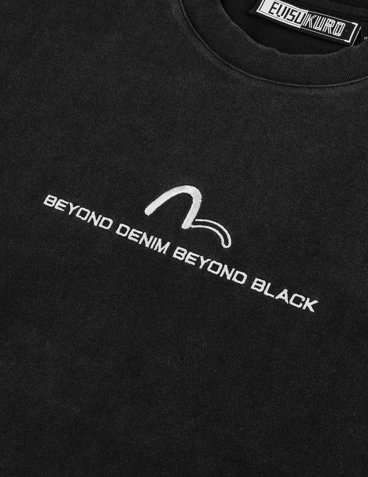 EVISUKURO Embroidery Washed Relax Fit T-shirt sold by Evisu product image thumbnail 5