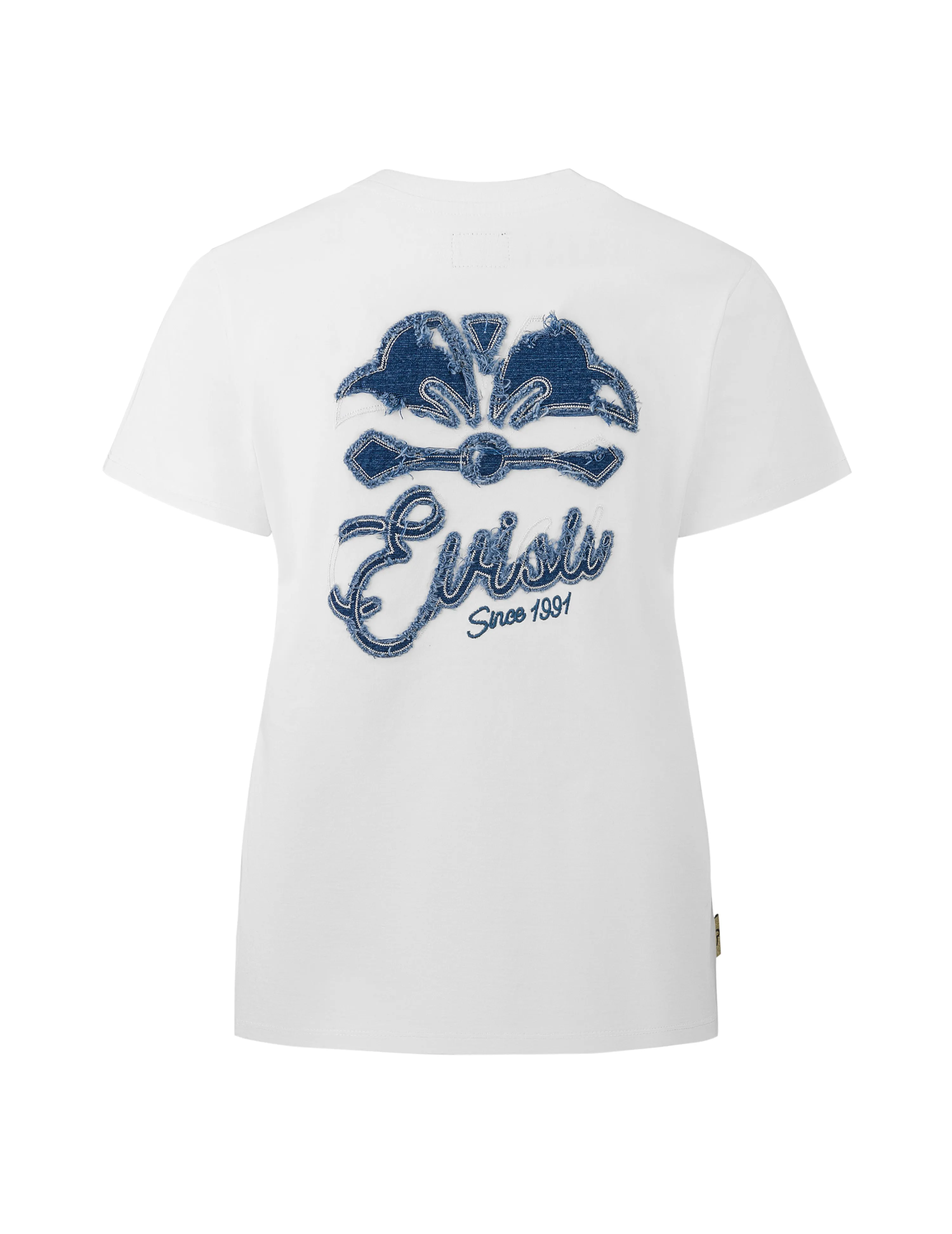 Deconstructed Denim Applique Embroidery Regular Fit T-Shirt sold by Evisu product image thumbnail 2