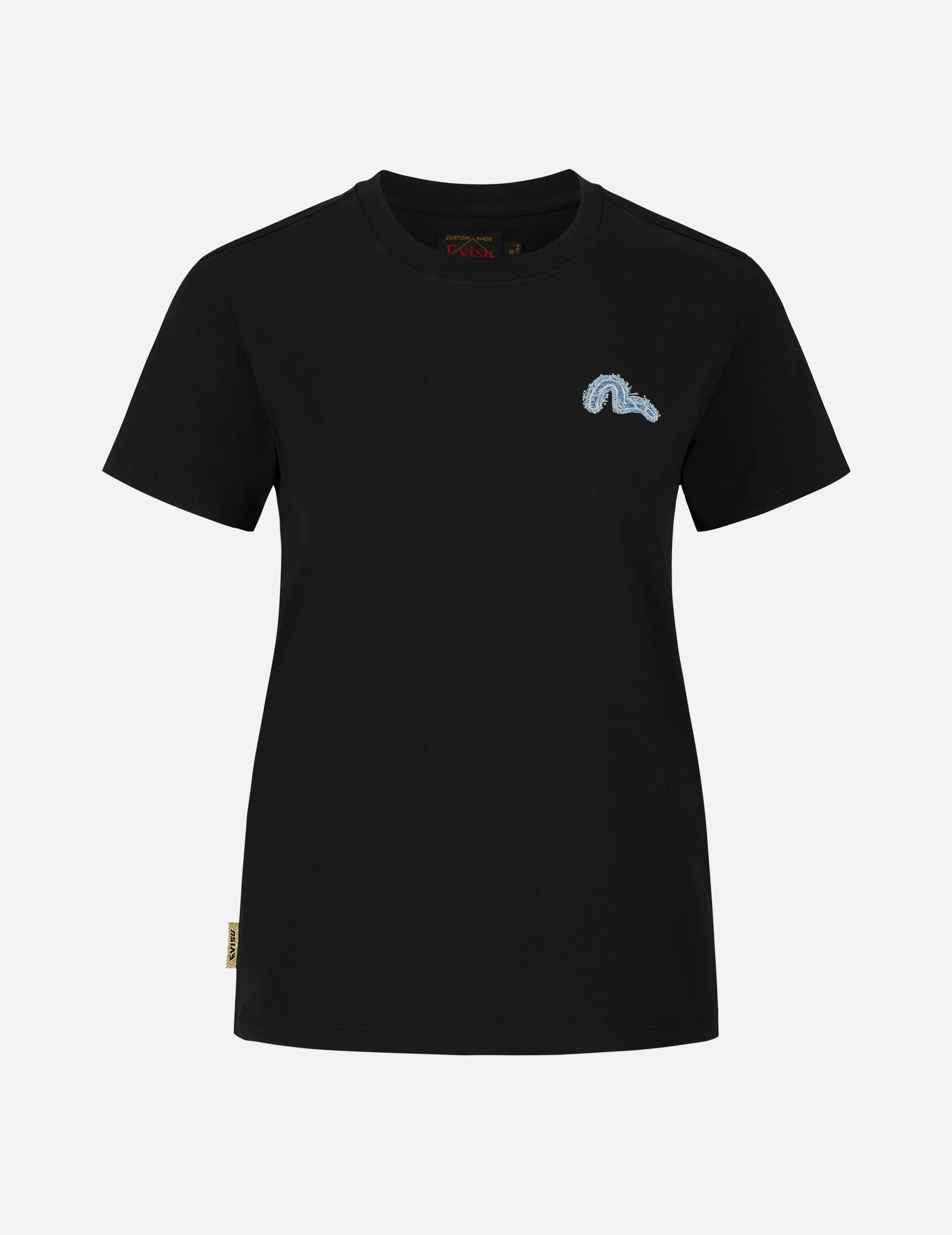 Deconstructed Denim Applique Embroidery Regular Fit T-Shirt sold by Evisu product image thumbnail 3