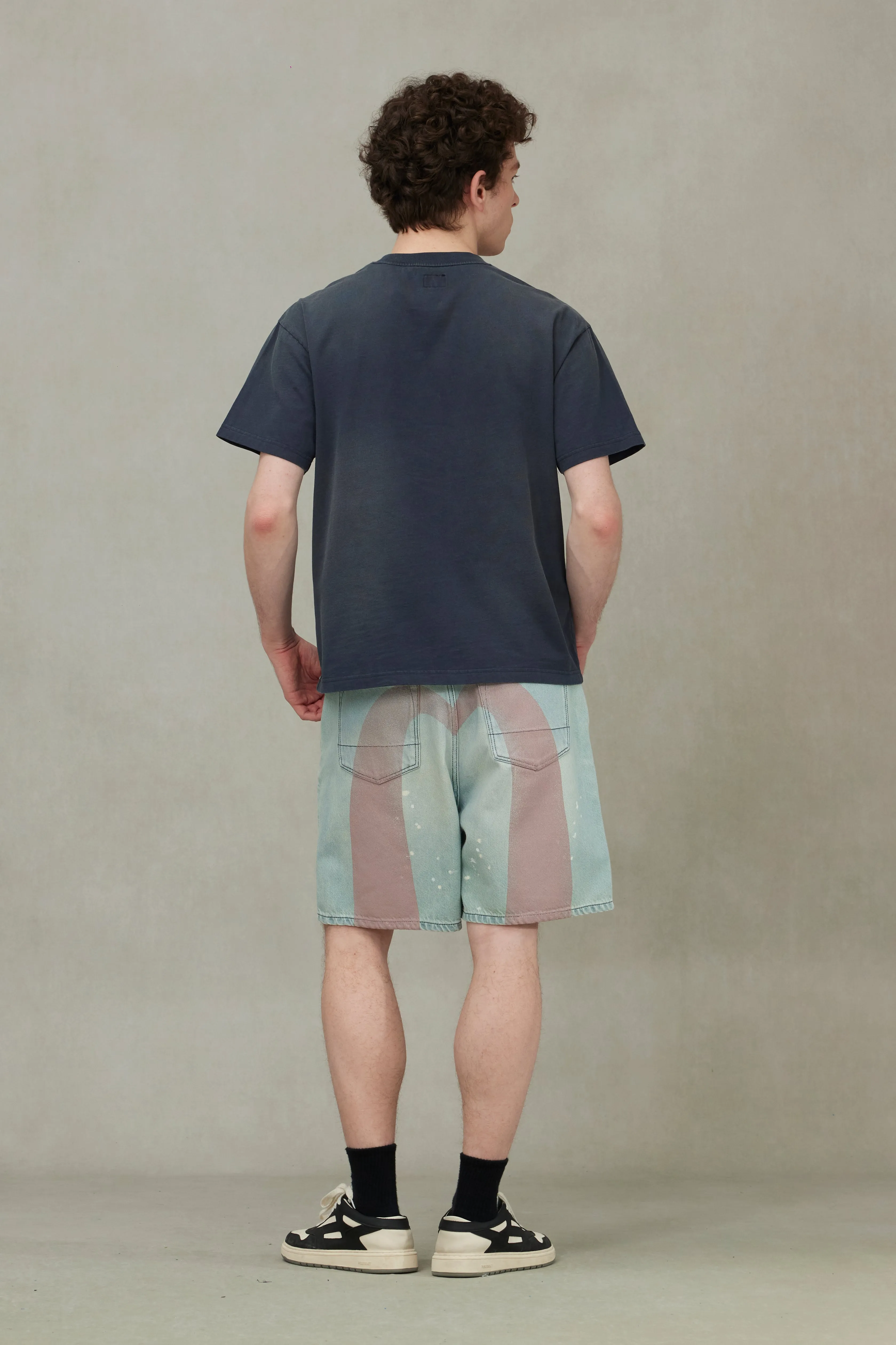 Daicock Print Oversized Denim Shorts sold by Evisu product image thumbnail 4