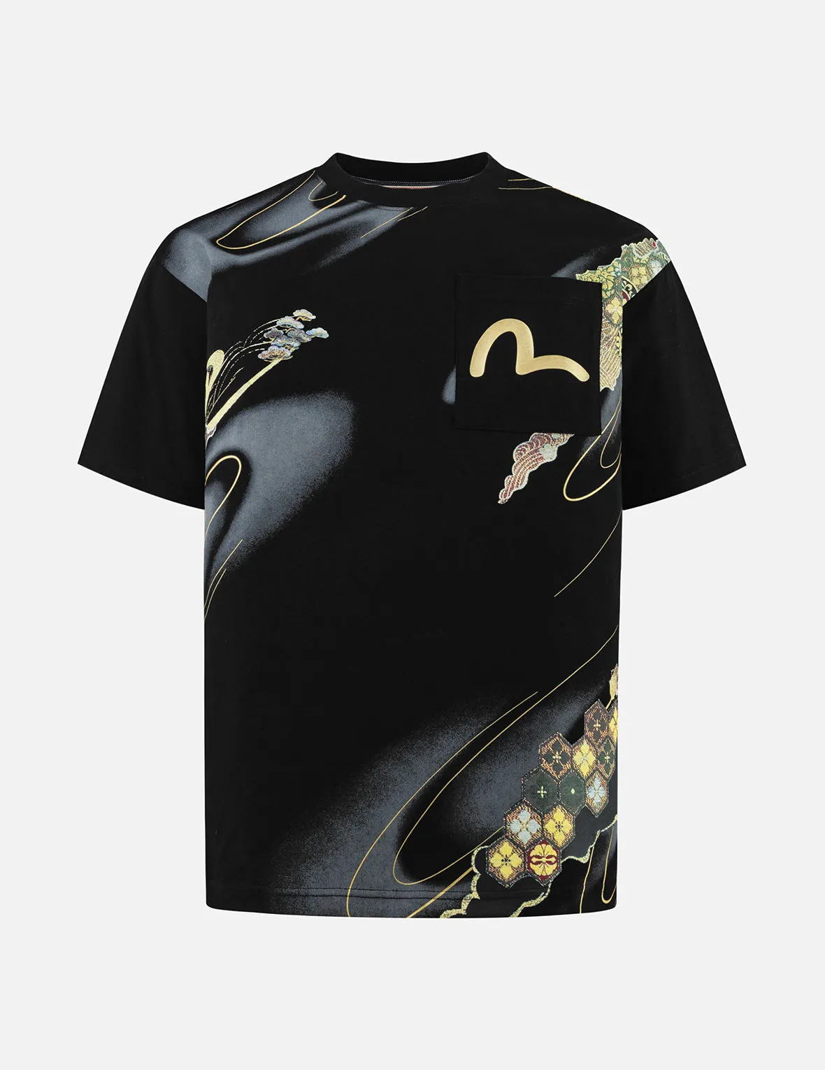 Brocade Kamon and Allover Print Relax Fit T-Shirt sold by Evisu product image thumbnail 2