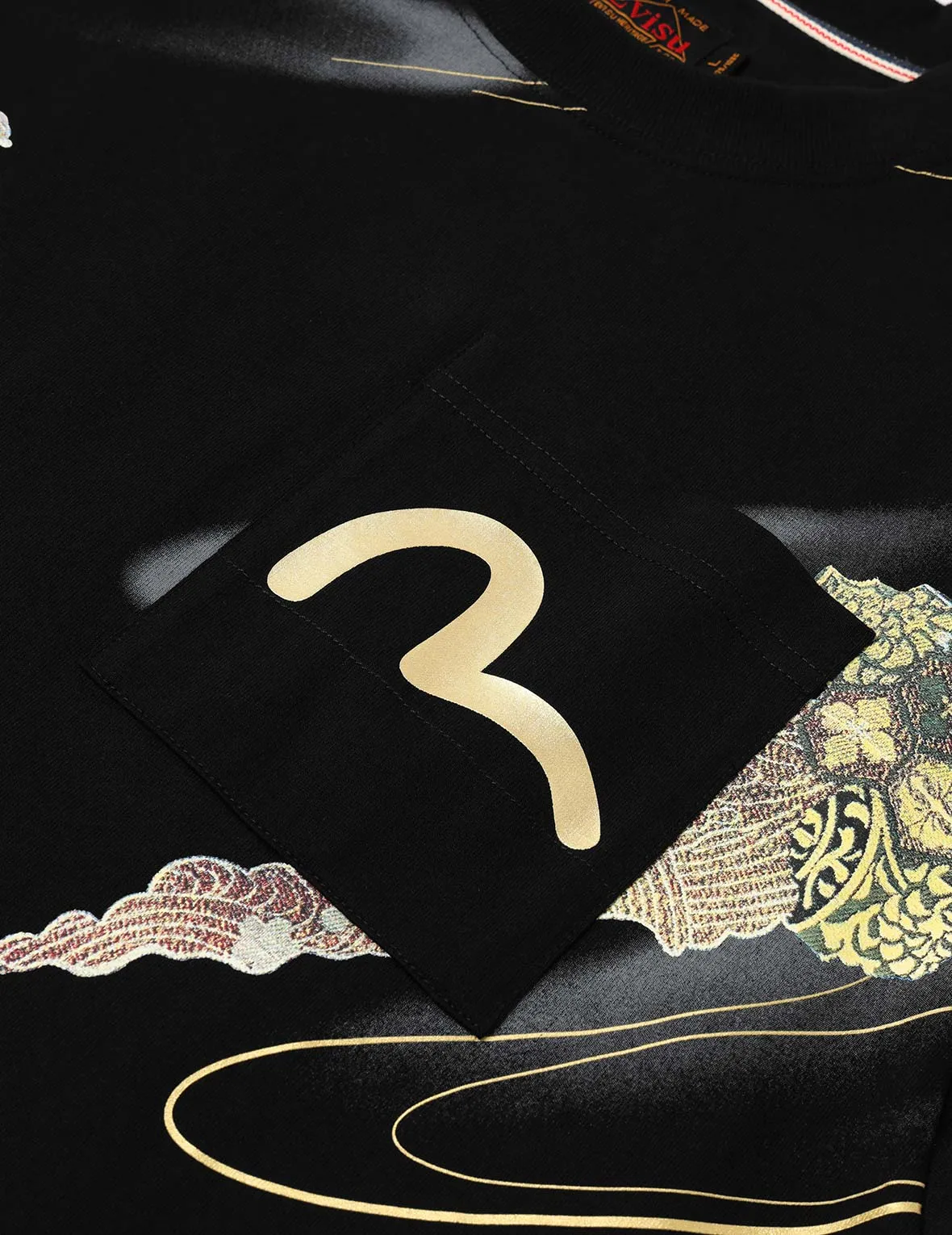 Brocade Kamon and Allover Print Relax Fit T-Shirt sold by Evisu product image thumbnail 5