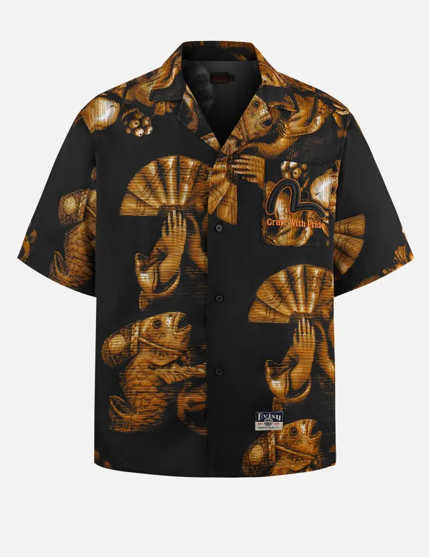 Allover Godhead Print Boxy T-shirt sold by Evisu