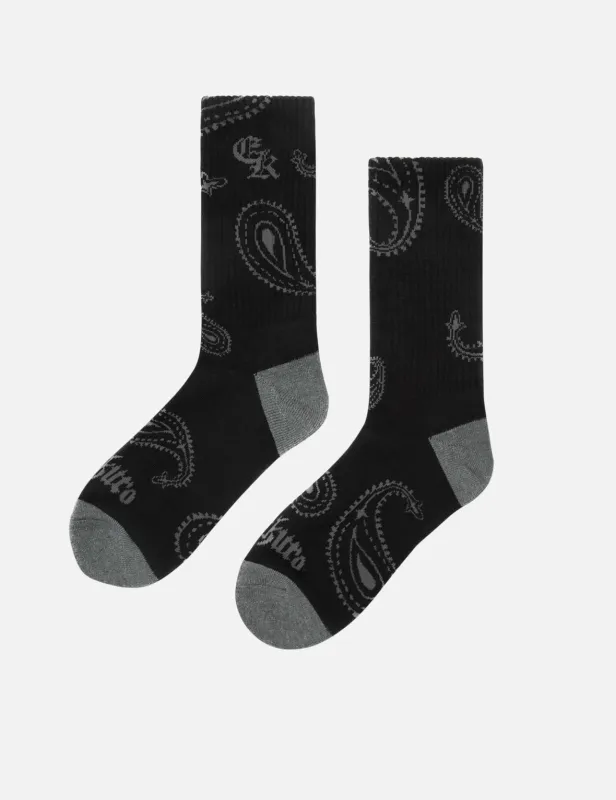 All-over Paisley and EVISUKURO Jacquard Socks sold by Evisu