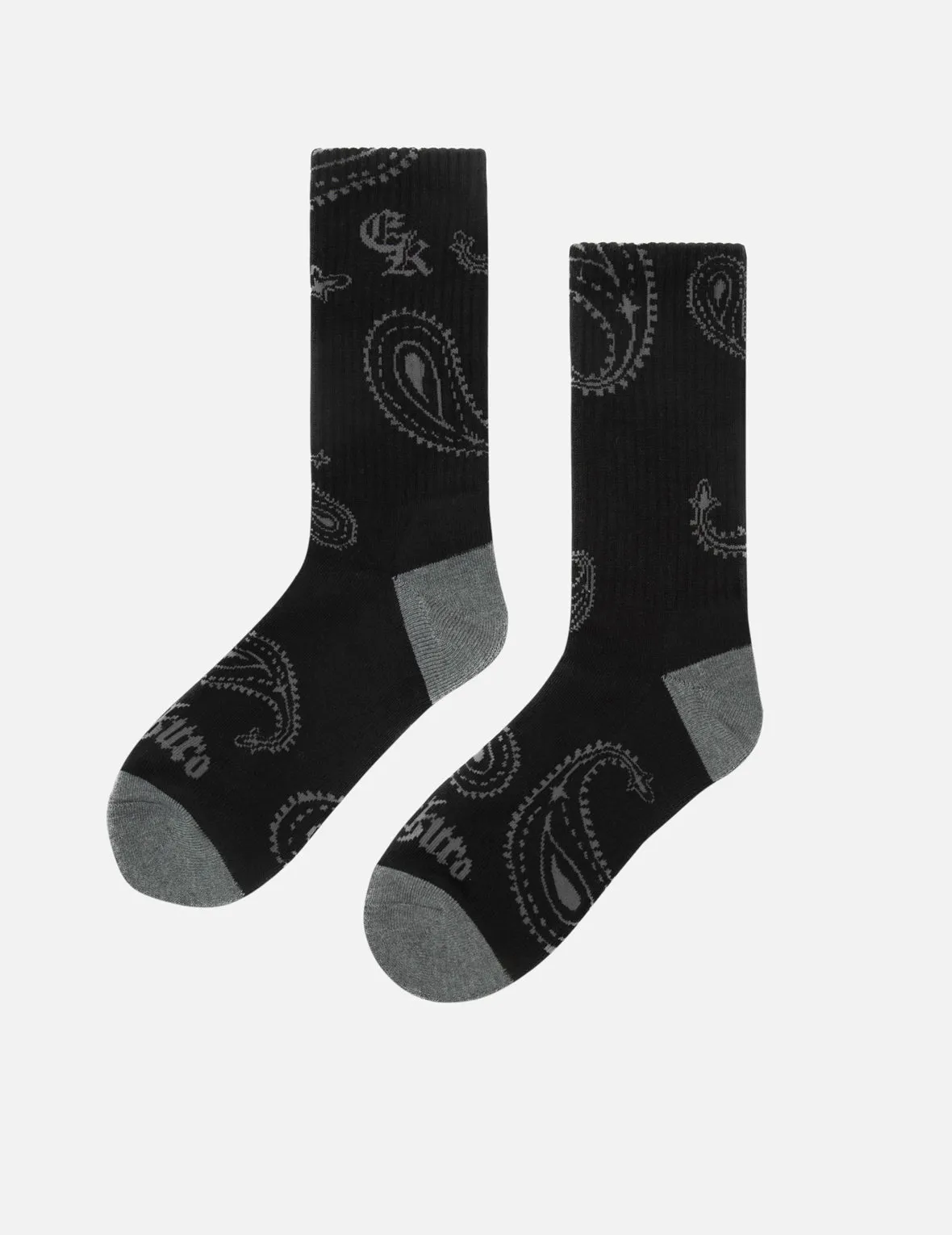 All-over Paisley and EVISUKURO Jacquard Socks sold by Evisu