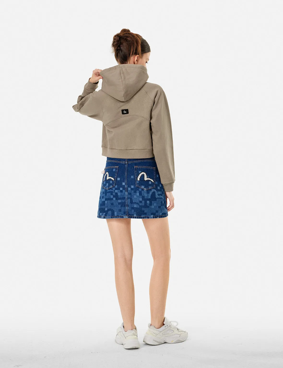 Segull Print Cropped Zip-Up Sweatshirt sold by Evisu product image thumbnail 2