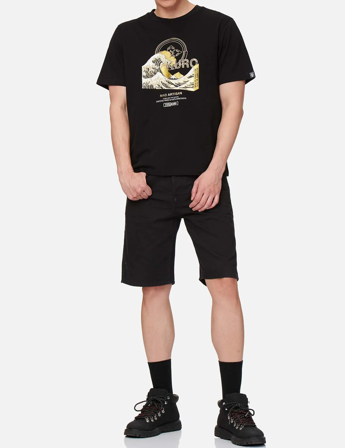 Hannya Skull Embroidered Denim Shorts sold by Evisu product image thumbnail 4